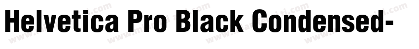 Helvetica Pro Black Condensed字体转换
